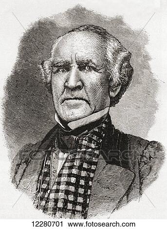 Stock Image - Samuel Sam Houston, 1793 – 1863. American politician and soldier, seventh Governor of Texas. From The Century Magazine, published 1887.. Fotosearch
