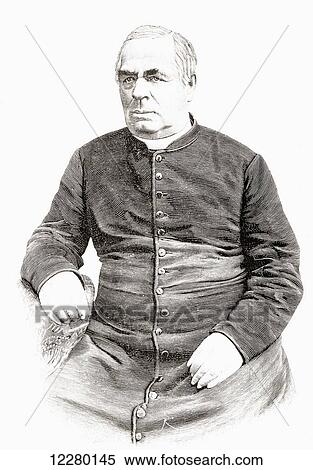 Stock Photography - Sebastian Kneipp, 1821 - 1897. Bavarian priest and a founder of the naturopathic medicine movement. From La Ilustracion Española y Americana, published 1892.. Fotosearch