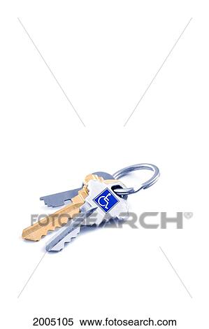Stock Photography - Set Of Keys With Handicap Symbol. Fotosearch