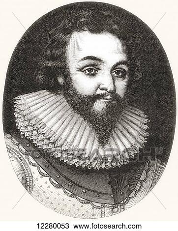 Stock Image - Sir Francis Drake, vice admiral, c.?1540 – 1596. English sea captain, privateer, navigator, slaver and politician of the Elizabethan era. From The Century Edition of Cassell's History of England, published 1901.. Fotosearch