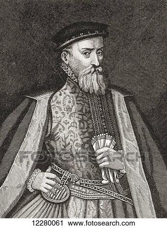 Stock Image - Sir Thomas Gresham, c. 1519 –1579, aka Thomas Gresham the Elder. English merchant and financier. From The Century Edition of Cassell's History of England, published 1901.. Fotosearch