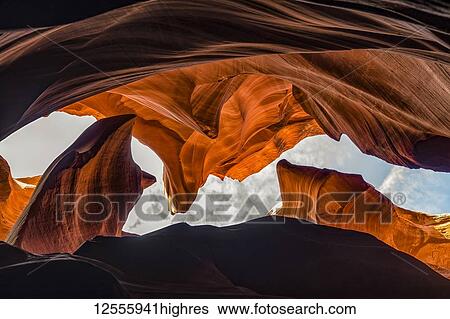 Stock Photograph - Slot Canyon known as Antelope Canyon; Page, Arizona, United States of America. Fotosearch