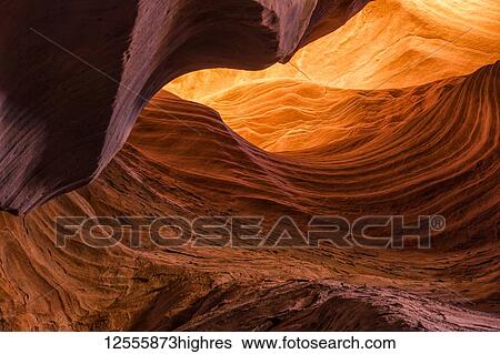 Stock Photograph - Slot Canyon known as Canyon X, near Page; Arizona, United States of America. Fotosearch