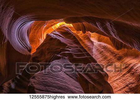 Stock Photograph - Slot Canyon known as Canyon X, near Page; Arizona, United States of America. Fotosearch
