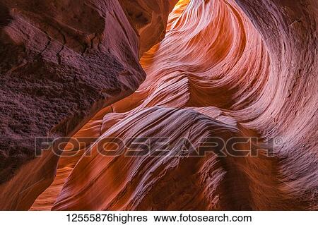 Stock Photograph - Slot Canyon known as Canyon X, near Page; Arizona, United States of America. Fotosearch