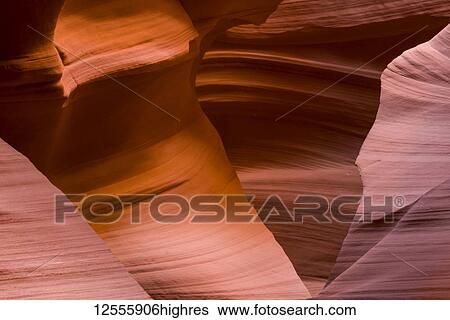 Stock Photograph - Slot Canyon known as Canyon X, near Page; Arizona, United States of America. Fotosearch
