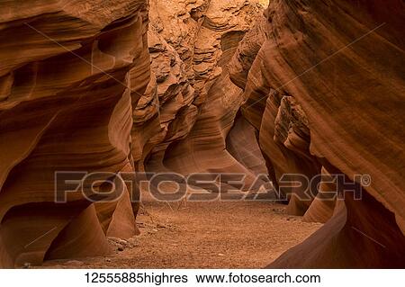 Stock Photograph - Slot Canyon known as Owl Canyon, near Page; Arizona, United States of America. Fotosearch