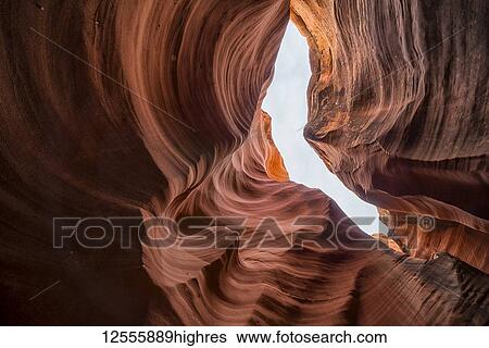 Stock Photograph - Slot Canyon known as Rattlesnake Canyon, near Page; Arizona, United States of America. Fotosearch