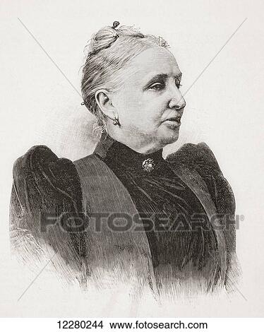 Picture - Soledad Acosta Kemble, 1833 – 1913. Colombian writer and journalist. From La Ilustracion Española y Americana, published 1892.. Fotosearch