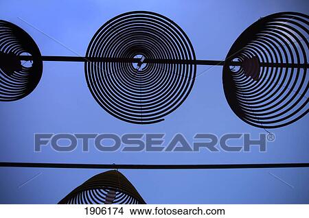 Spiral Incense Against Sky At Dusk, Directly Below, Yau Ma Tei, Kowloon, Hong Kong, China View Large Photo Image Picture - Spiral Incense Against Sky At Dusk, Directly Below, Yau Ma Tei, Kowloon, Hong Kong, China. Fotosearch