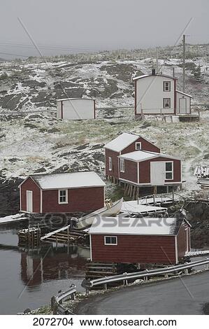 Spring Snowfall, Change Islands, Newfoundland & Labrador View Large Photo Image Picture - Spring Snowfall, Change Islands, Newfoundland & Labrador. Fotosearch