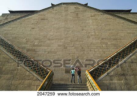 Stock Photo - Stairs Ascending Longevity Hill, At Buddhist Fragrance Hall, Summer Palace, Beijing, China. Fotosearch