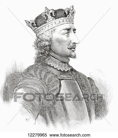 Stock Photography - Stephen, c. 1092/6 –1154 aka Stephen of Blois. King of England. From Cassell's History of England, published c. 1901. Fotosearch