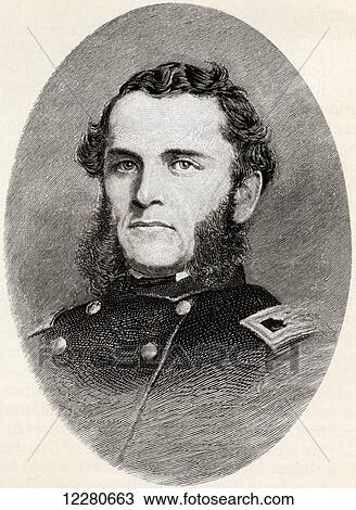 Stock Image - Strong Vincent, 1837 – 1863. Lawyer who became famous as a U. S. Army officer during the American Civil War. From The Century Magazine, published 1887.. Fotosearch