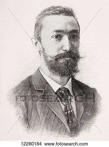 Picture - Telesforo Aranzadi Unamuno, 1860 - 1945. Spanish scientist who specialised in anthropology, botany and zoology. From La Ilustracion Española y Americana, published 1892.. Fotosearch