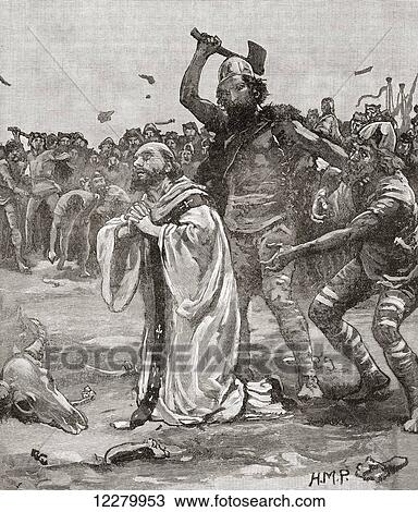The martyrdom of Alphege by Viking raiders in 1012. Ælfheah, 954 -1012, aka Alphege, Elphege, Alfege, or Godwine. Anglo-Saxon Bishop of Winchester, later Archbishop of Canterbury. From Cassell's History of England, published c. 1901 View Large Photo Image Stock Image - The martyrdom of Alphege by Viking raiders in 1012. Ælfheah, 954 -1012, aka Alphege, Elphege, Alfege, or Godwine. Anglo-Saxon Bishop of Winchester, later Archbishop of Canterbury. From Cassell's History of England, published c. 1901. Fotosearch