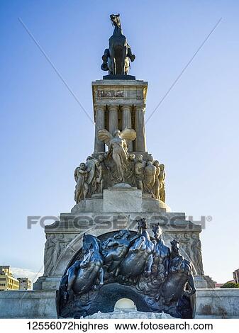 Stock Photograph - The monument to General Antonio Maceo on the Malecon; Havana, Cuba. Fotosearch