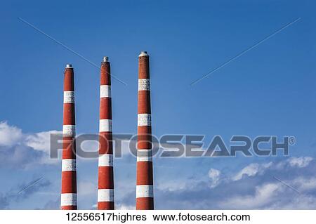 Three smoke stacks at Tufts Cove Electrical Generating Station; Dartmouth, Halifax, Nova Scotia, Canada View Large Photo Image Stock Photograph - Three smoke stacks at Tufts Cove Electrical Generating Station; Dartmouth, Halifax, Nova Scotia, Canada. Fotosearch