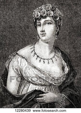 Stock Photo - Thérésa Cabarrus, Madame Tallien, 1773 – 1835. French social figure during the Revolution. From Histoire de la Revolution Francaise by Louis Blanc. Fotosearch