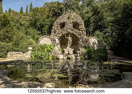 Stock Photograph - Trsteno Arboretum, the oldest arboretum in this part of the world; Trsteno, Dalmatia, Croatia. Fotosearch