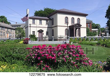 Stock Photography - Turo Synagogue, oldest synagogue in United States, in Patriots Park; Newport, Rhode Island, United States of America. Fotosearch