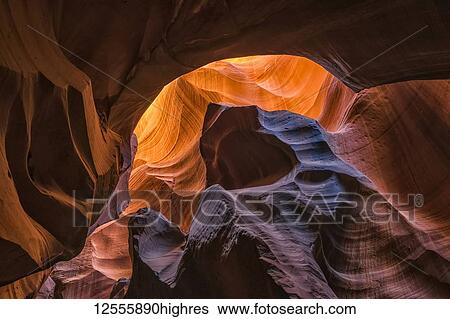 Stock Photograph - Upper Antelope Canyon; Page, Arizona, United States of America. Fotosearch