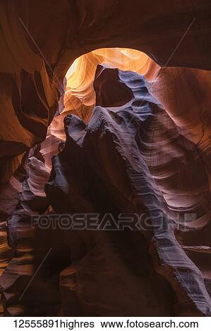 Stock Photograph - Upper Antelope Canyon; Page, Arizona, United States of America. Fotosearch