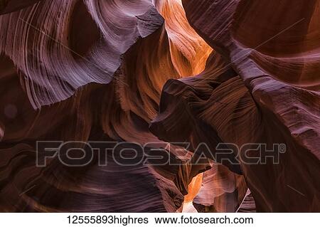 Upper Antelope Canyon; Page, Arizona, United States of America View Large Photo Image Stock Photograph - Upper Antelope Canyon; Page, Arizona, United States of America. Fotosearch