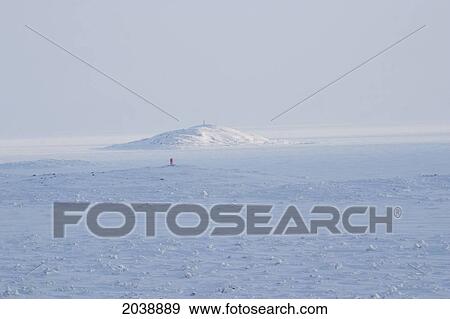 Stock Photo - Vast Snowy Landscape, Iqaluit, Nunavut. Fotosearch