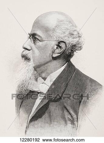 Stock Image - Vicente Riva Palacio, 1832 – 1896. Mexican politician and intellectual. From La Ilustracion Española y Americana, published 1892.. Fotosearch
