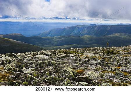 Stock Photo - View From The Top Of Mont Jacques-Cartier, Gaspesie National Park; Quebec, Canada. Fotosearch