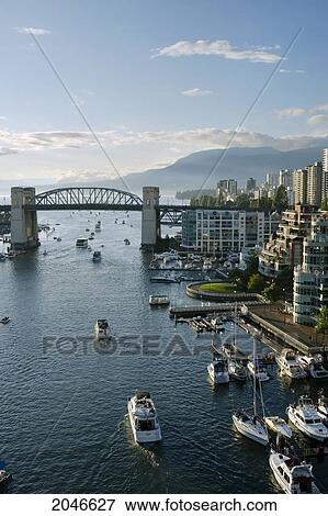 View Over False Creek, To West End And Burrard Street Bridge, Vancouver, British Columbia View Large Photo Image Stock Photo - View Over False Creek, To West End And Burrard Street Bridge, Vancouver, British Columbia. Fotosearch