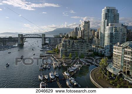 Stock Photo - View Over False Creek, Vancouver, British Columbia. Fotosearch