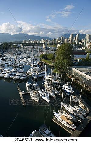 View Over Granville Island, False Creek To West End And Burrard Street Bridge, Vancouver, British Columbia View Large Photo Image Stock Photo - View Over Granville Island, False Creek To West End And Burrard Street Bridge, Vancouver, British Columbia. Fotosearch