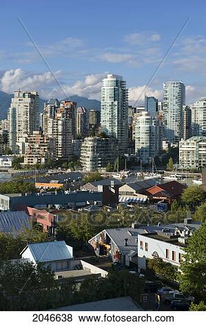 View Over Granville Island, False Creek, Vancouver, British Columbia View Large Photo Image Stock Photo - View Over Granville Island, False Creek, Vancouver, British Columbia. Fotosearch