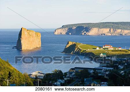 Village By Perce Rock In The Gaspesie Region; Perce, Quebec, Canada View Large Photo Image Stock Image - Village By Perce Rock In The Gaspesie Region; Perce, Quebec, Canada. Fotosearch