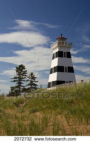 Stock Image - West Point Lighthouse, Prince Edward Island. Fotosearch