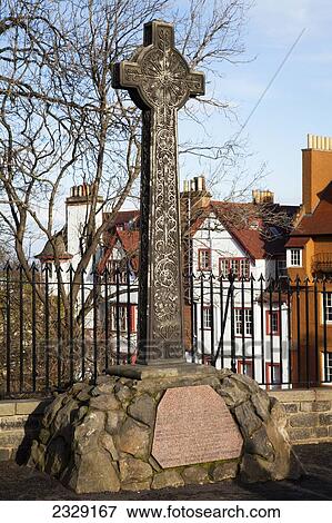 A Tombstone With Houses In The Background; Edinburgh, Scotland View Large Photo Image Stock Photo - A Tombstone With Houses In The Background; Edinburgh, Scotland. Fotosearch