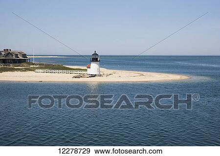 Stock Photo - Brant Point Lighthouse; Nantucket, Massachusetts, United States of America. Fotosearch