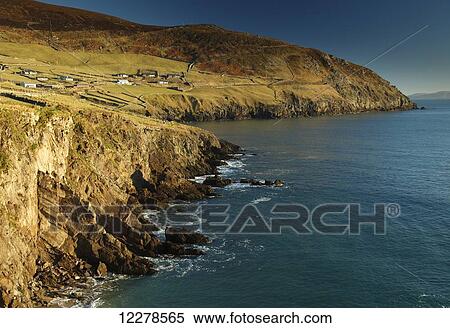 Coumeenole beach on the Slea Head drive on the Dingle Peninsula, Wild Atlantic Way; County Kerry, Ireland View Large Photo Image Stock Photography - Coumeenole beach on the Slea Head drive on the Dingle Peninsula, Wild Atlantic Way; County Kerry, Ireland. Fotosearch