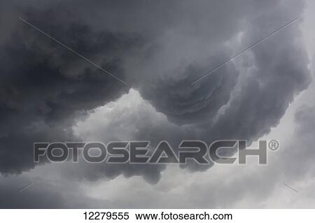 Stock Photography - Cumulus and storm clouds; South Shields, Tyne and Wear, England. Fotosearch