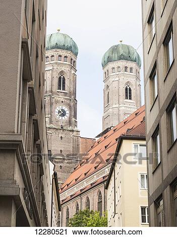 Dome topped towers; Frauenkirche, Munich, Germany View Large Photo Image Stock Image - Dome topped towers; Frauenkirche, Munich, Germany. Fotosearch