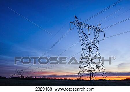 Electrical Transmission Lines; Ohio, United States Of America View Large Photo Image Stock Photo - Electrical Transmission Lines; Ohio, United States Of America. Fotosearch