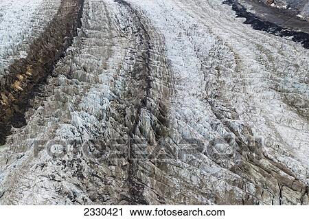 Stock Image - Fourpeaked Glacier, Katmai Naional Park, Alaska Peninsula; Southwest Alaska, United States Of America. Fotosearch