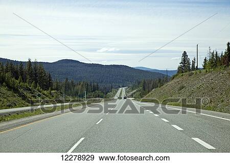 Stock Photo - Highway 97C, Okanagan Connector near Elkhart Road; British Columbia, Canada. Fotosearch