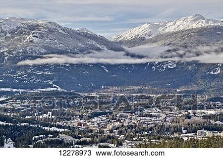 Looking down at Whistler Village and Whistler valley from Blackcomb Mountain. Rainbow Mountain and Sproat Mountain in the distance; Whistler, British Columbia, Canada View Large Photo Image Stock Image - Looking down at Whistler Village and Whistler valley from Blackcomb Mountain. Rainbow Mountain and Sproat Mountain in the distance; Whistler, British Columbia, Canada. Fotosearch
