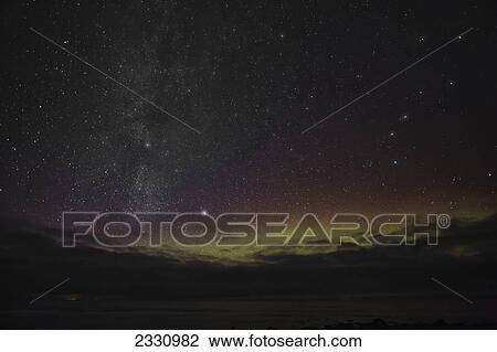 Milky Way, The Big Dipper And Aurora; Iceland View Large Photo Image Stock Image - Milky Way, The Big Dipper And Aurora; Iceland. Fotosearch