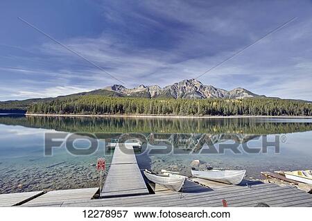 Patricia Lake is a lake in Jasper National Park, near the town of Jasper; Alberta, Canada View Large Photo Image Stock Photo - Patricia Lake is a lake in Jasper National Park, near the town of Jasper; Alberta, Canada. Fotosearch