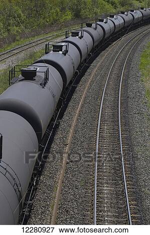 Stock Photo - Railway tank cars; Vaughan, Ontario, Canada. Fotosearch