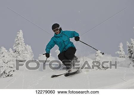 Skiing on Whistler Mountain; Whistler, British Columbia, Canada View Large Photo Image Stock Image - Skiing on Whistler Mountain; Whistler, British Columbia, Canada. Fotosearch